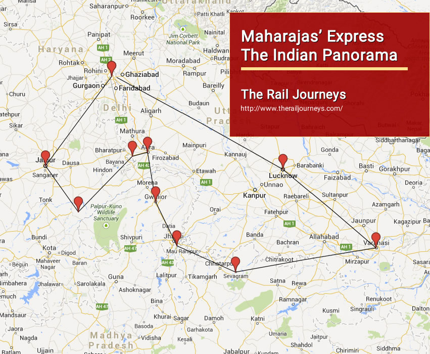 maharaja express tour route